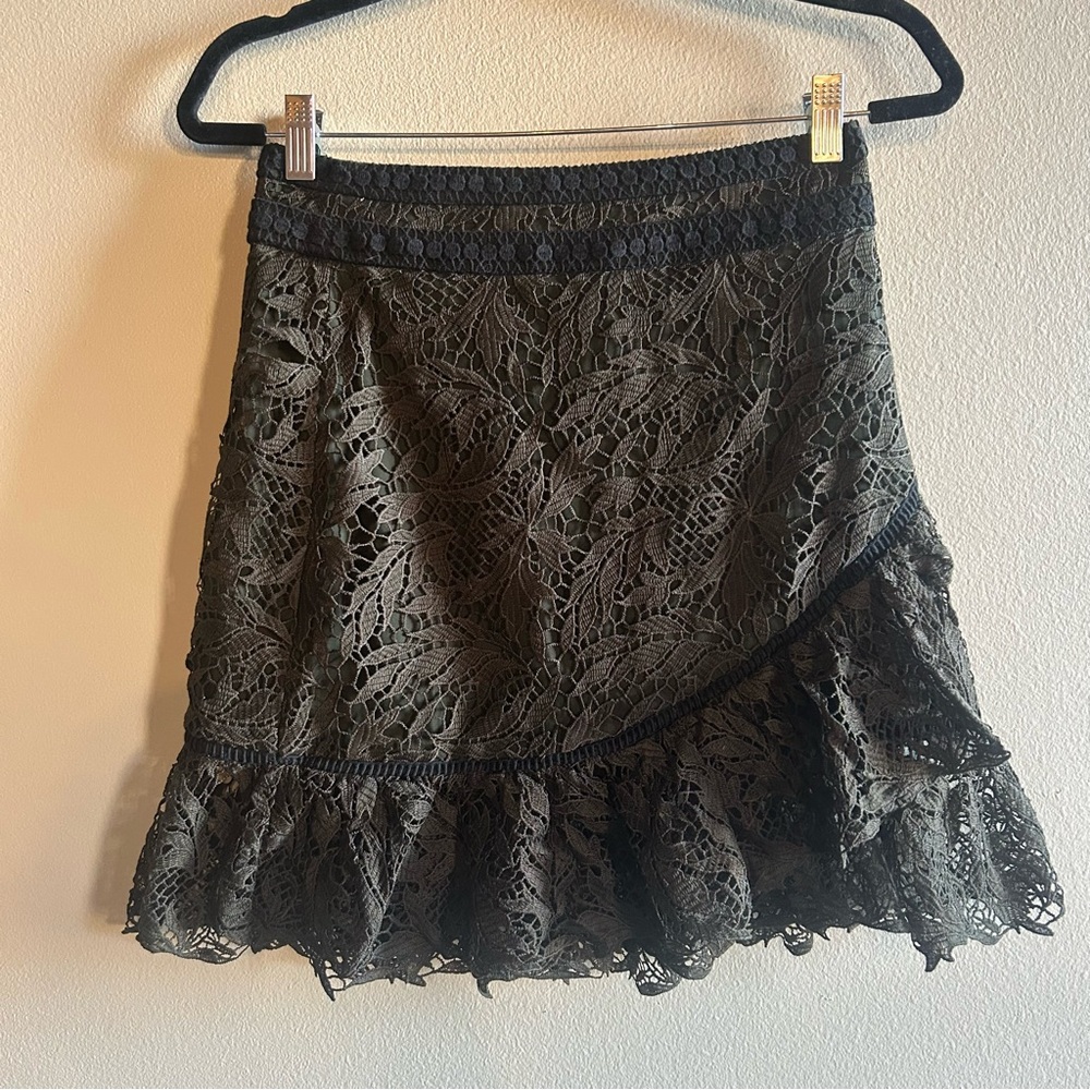 Stylestalker Tiered Lace Mini Skirt